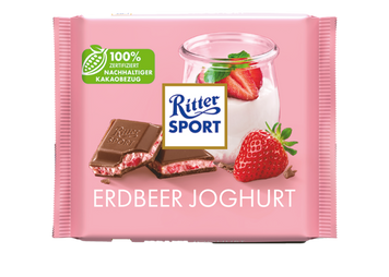 Шоколад RITTER SPORT Erdbeer Joghurt Клубничный Йогурт 100 г 4000417623713 фото