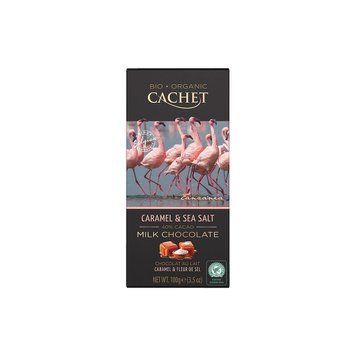 Молочний шоколад Cachet Bio Organic Caramel & Sea Salt з Карамеллю та Морською сіллю 40% какао 100 г 112450 фото