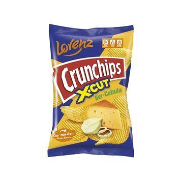 Чіпси Lorenz Crunchips X-Cut Cheese & Onion Сир і Цибуля 75 г 4018077773228 фото