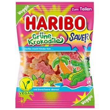 Haribo Grune Krokodile Sauer Кислые 175g 111673 фото