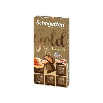 Молочний шоколад Schogetten Gold Salt Caramel Crisp із солоною карамеллю та кріспі 100 гр 112490 фото