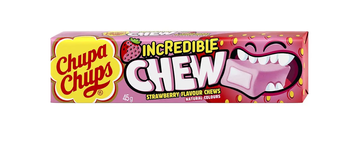 Жувальні цукерки Chupa Chups incredible Chew strawberry 45 г 111349 фото