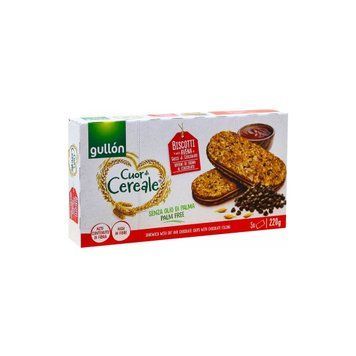 Печенье сэндвич цельнозерновое GULLON Cuor di Cereale с овсянкой и шоколадом 220 г 112084 фото