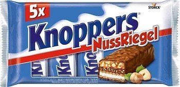 Батончики Knoppers Nuss Riegel 5 шт 111250 фото