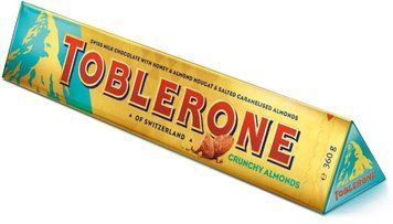 Шоколад Toblerone Crunchy Almonds Молочний з Мигдалем 360 г ТМ Toblerone Тоблерон Швейцарія 111928 фото
