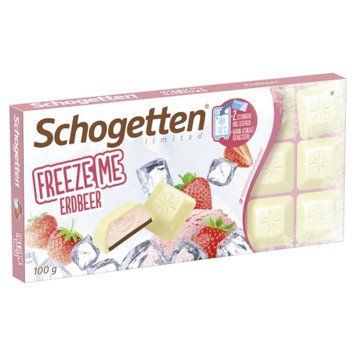 Немецкий шоколад Schogetten Freeze Me Erdbeer с клубничным мороженым 100 грамм 111677 фото