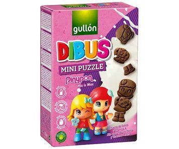 Печенье для детей Gullon Dibus Mini Puzzle PinyPon мини пазлы ПиниПон 250 г ТМ Gullon Гуллон Испания 111984 фото
