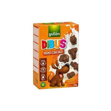 Шоколадное мини печенье GULLON DIBUS Mini Cocoa злаковое 250 г 112085 фото