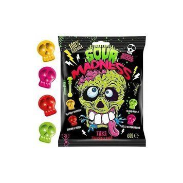 Леденцы Argo Sour Madness Экстремально Кислые Черепа 60 г 112036 фото