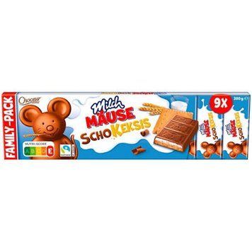 Шоколадные батончики Milch Mause Schokeksis 300г 4061462984105 фото