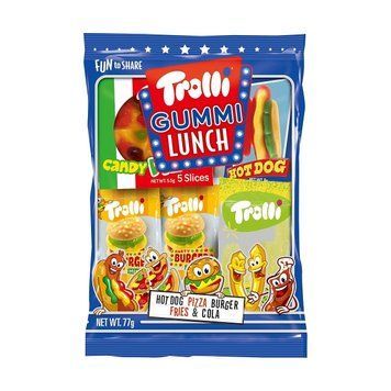 Желейки Trolli A Gummi Lunch Ланч (Бургеры Кола Пицца) 77 г 4003084881608 фото